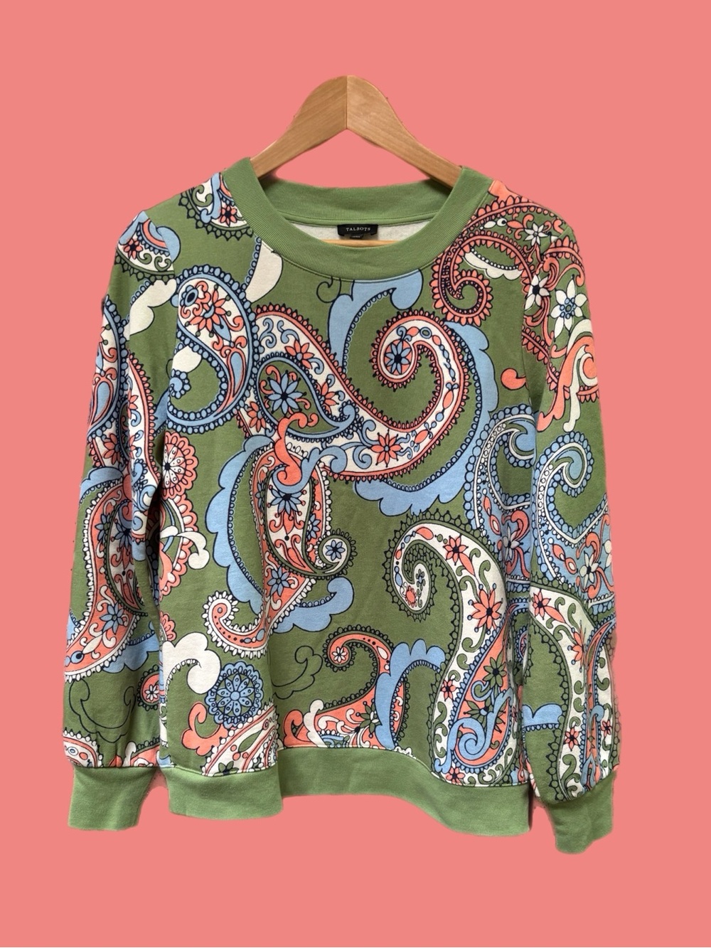 NWCT Talbots Colourful Paisley Floral Crewneck Sweatshirt